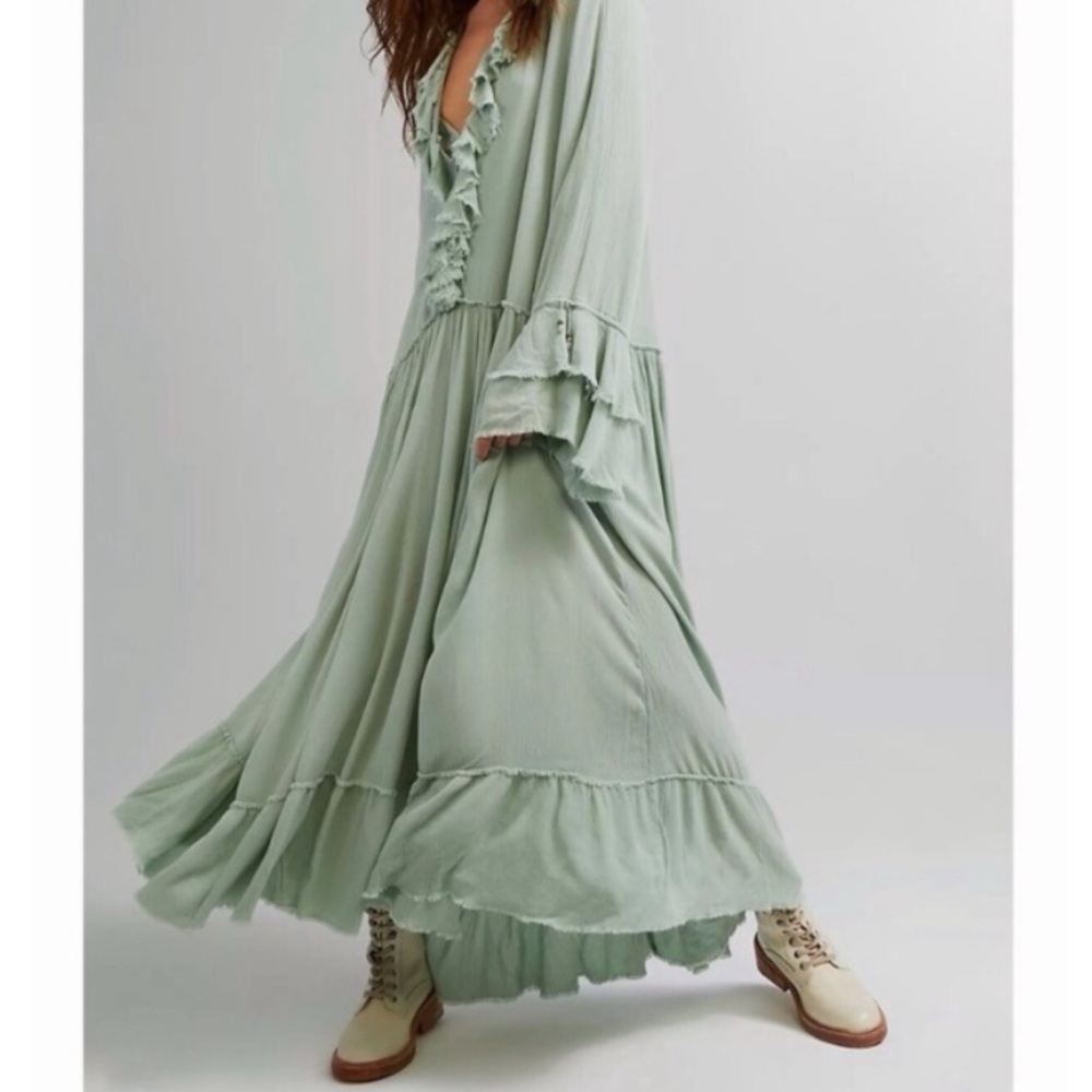 Free People Sweet Darling Maxi Dress - Minted Jade